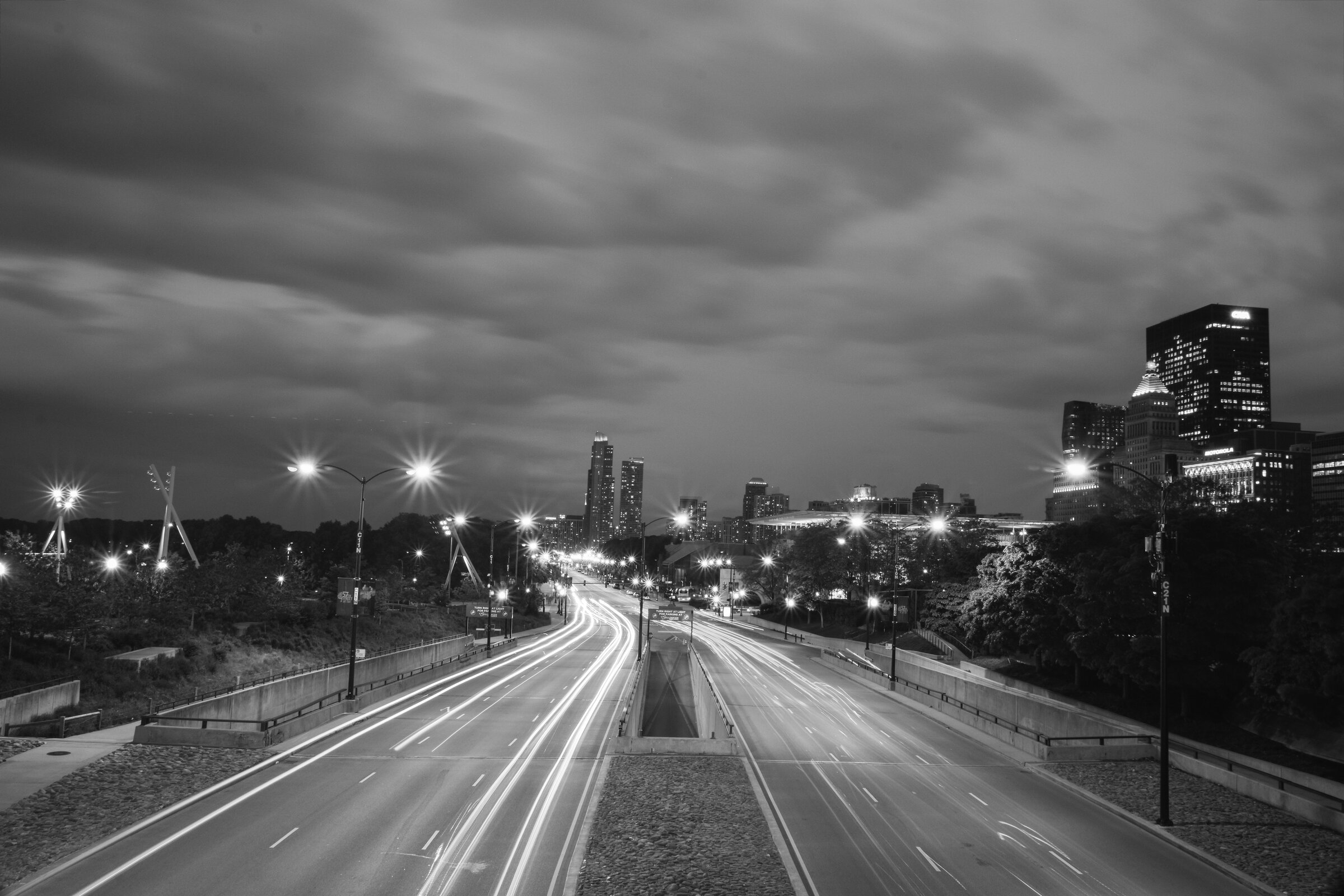 Columbus Drive at Night