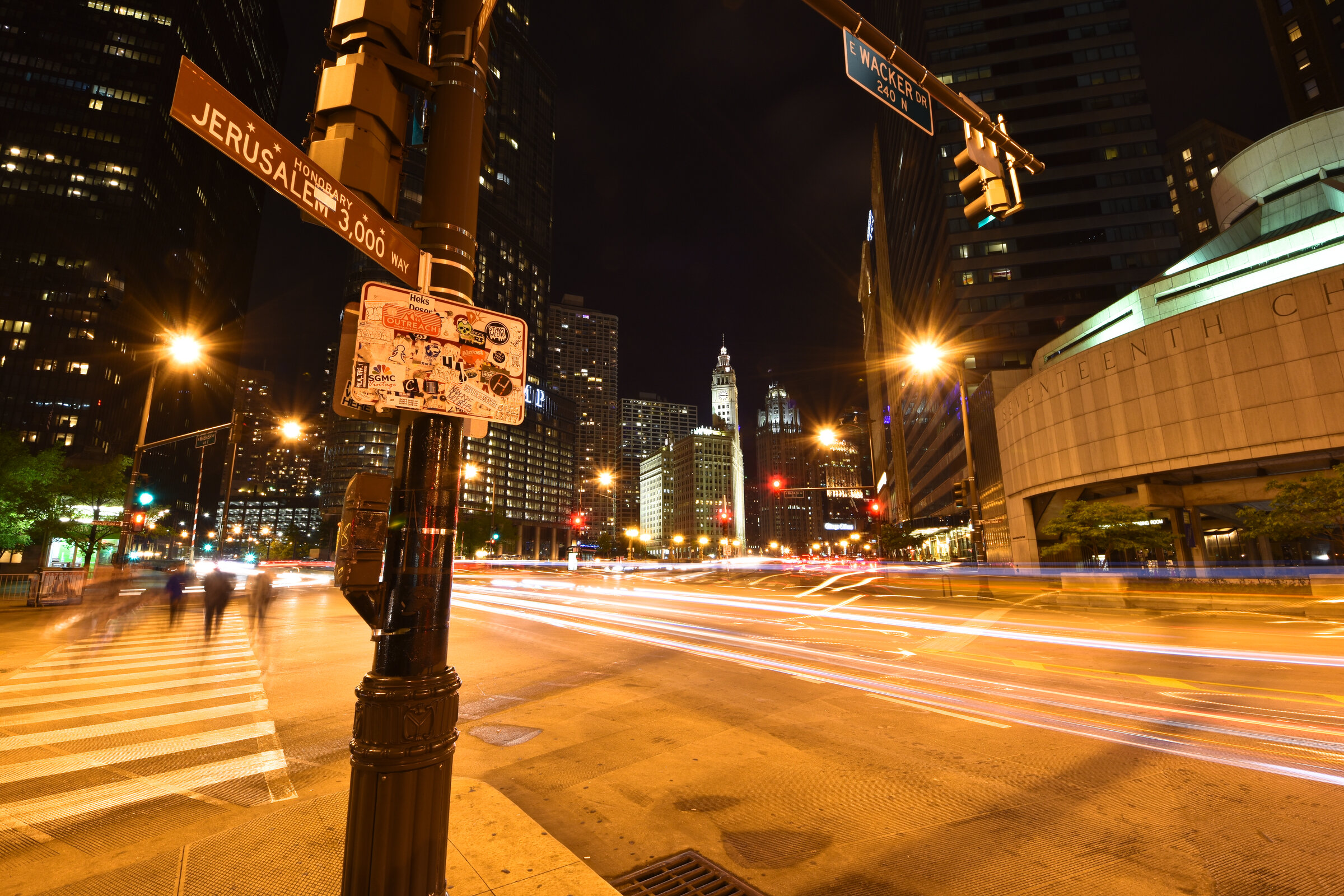 Wacker & Michigan at Night